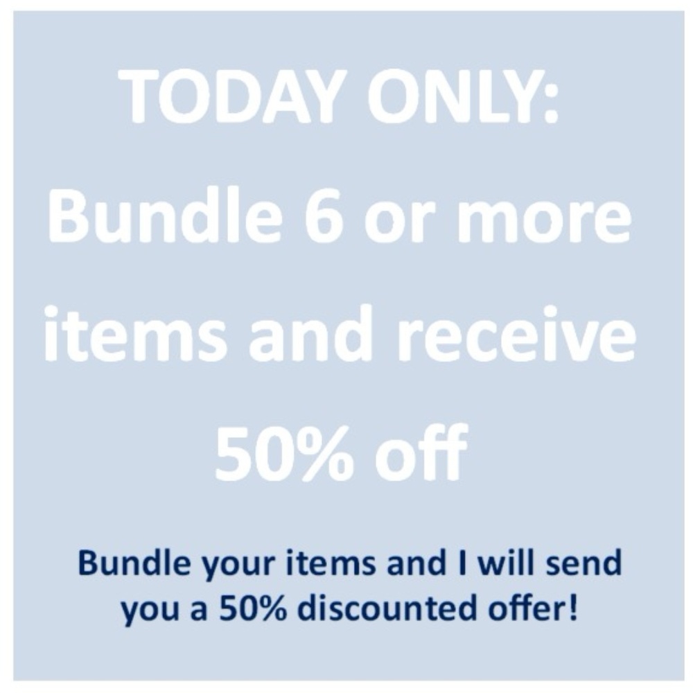 50% off Bundles of 6 (or more) items!